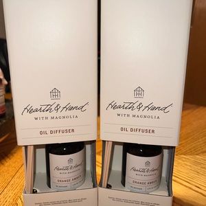 Hearth & Hand - Orange Amber Oil Diffuser NIB - Lot of 2